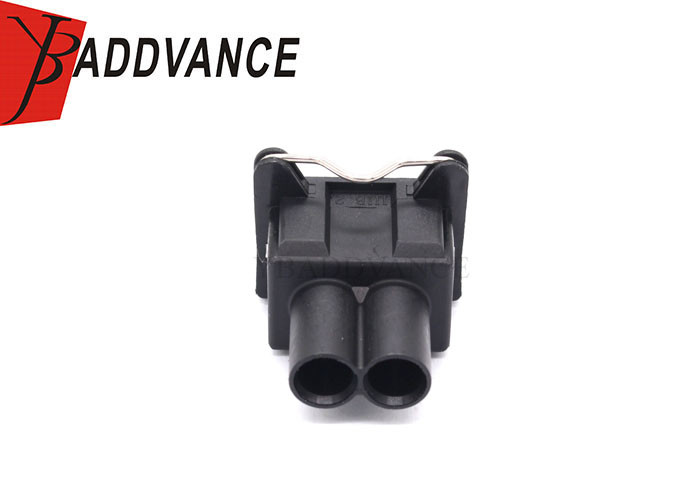 TE AMP 6.3mm(250) Female Black 2 Pin Tyco Junior Power Timer Fuel Injector Connector