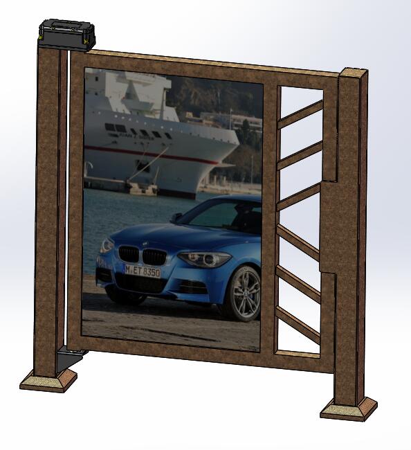24V DC Pedestrian Swing Barrier Gate Customized With Face Recognition