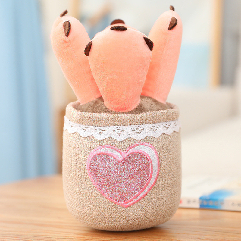 Short Plush Simulation Potted Flower Stuffed Toys ISO9001 For Home Decor