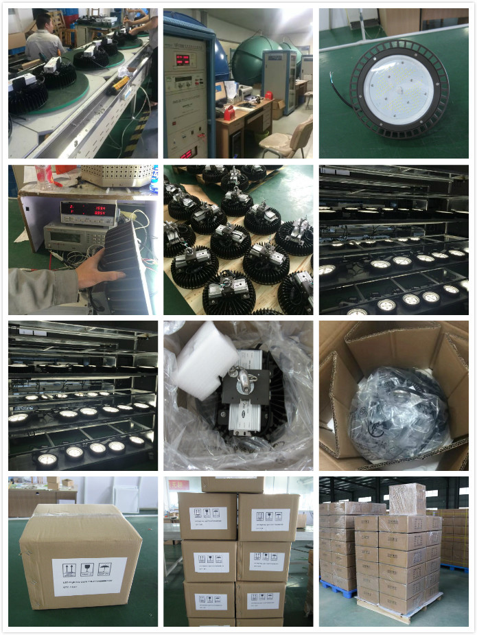 Grey Cover Industrial High Bay LED Lighting 100lm / W Warehouse High Bay Lighting