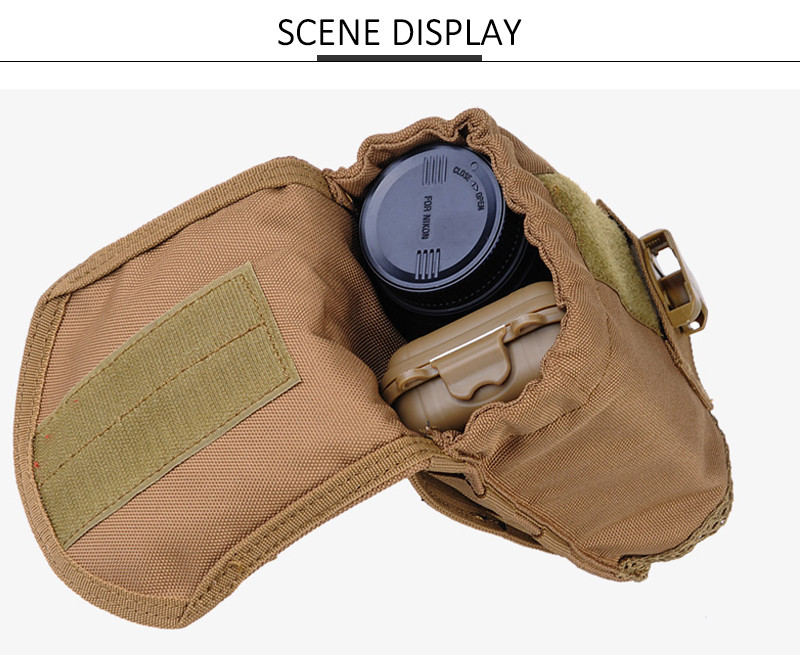 Buckle Type Canvas Water Bottle Carrier Bag For Hiking