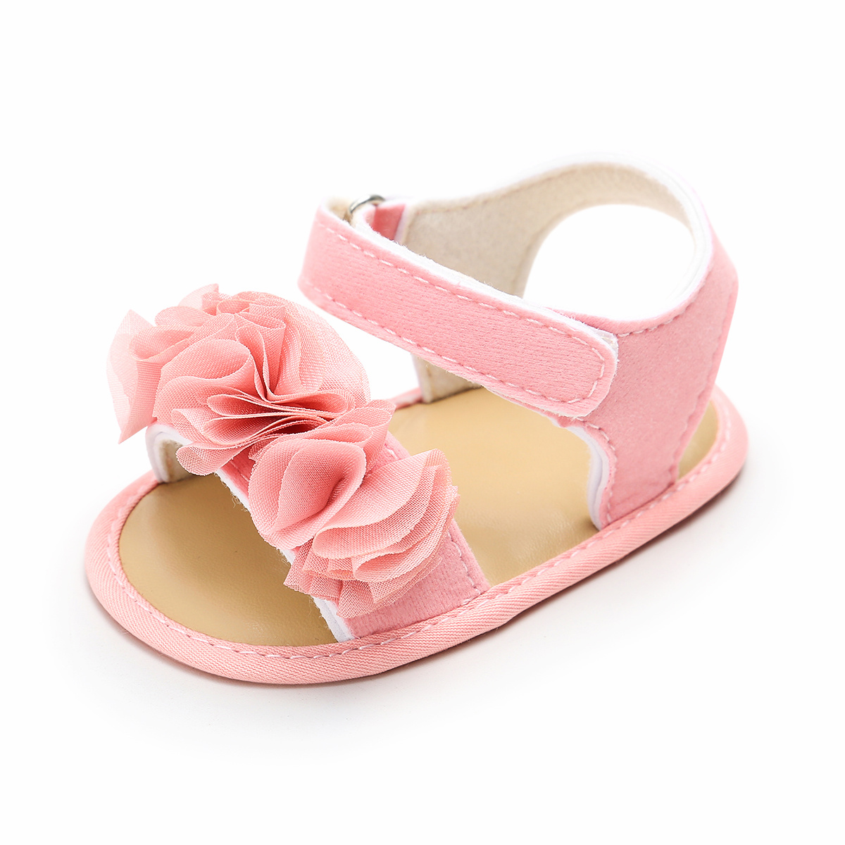 New style Lace flower hairpin lovely Princess barefoot baby girl sandals