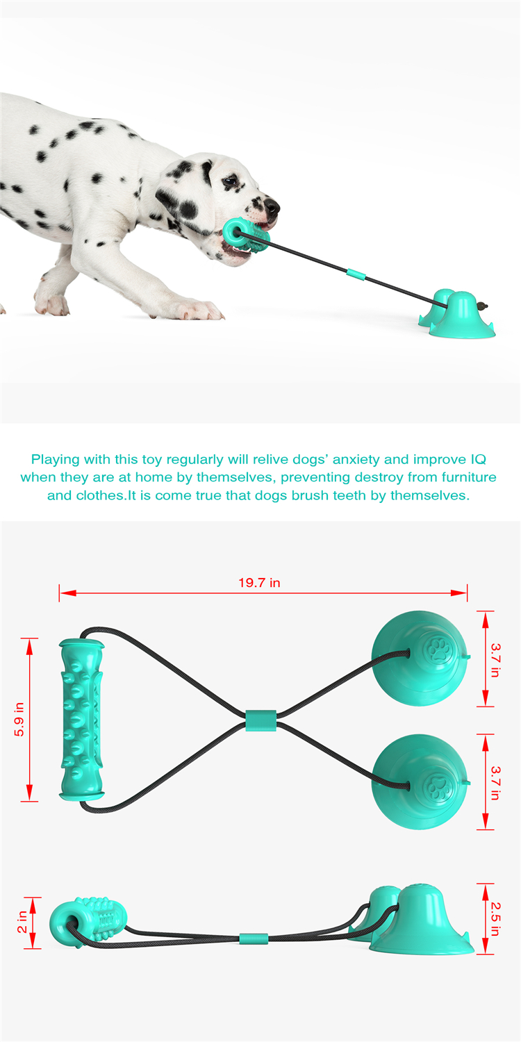 High Quality New Single Suction Cup Molar Ball Dog Toothbrush Teeth Cleaning Chew Toys For Pet