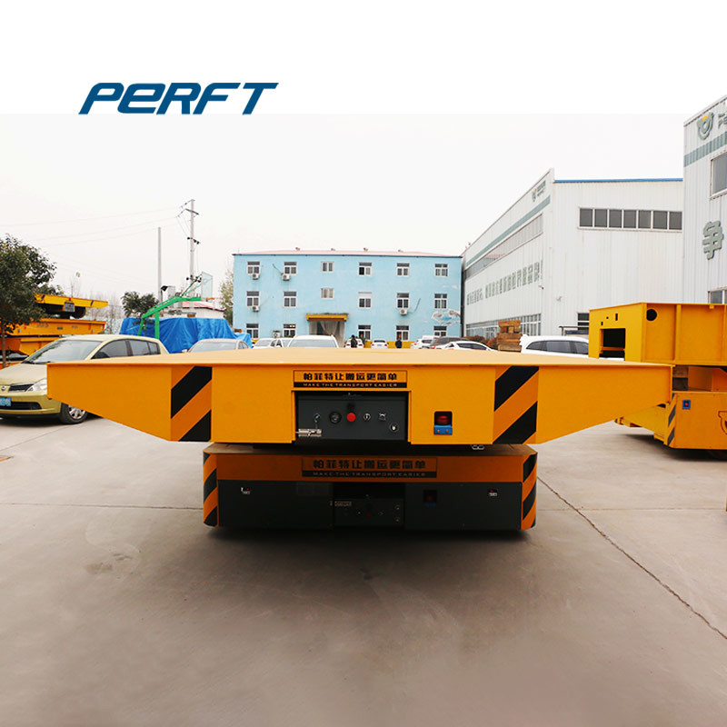 Heavy Load Cable Drum Powered Rail Material Transfer Cart Yellow Color 50t