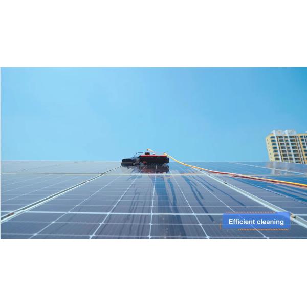 Anti-fall Logo Customized Machine For Solar Power Panel Cleaning Brush Robot Automatic