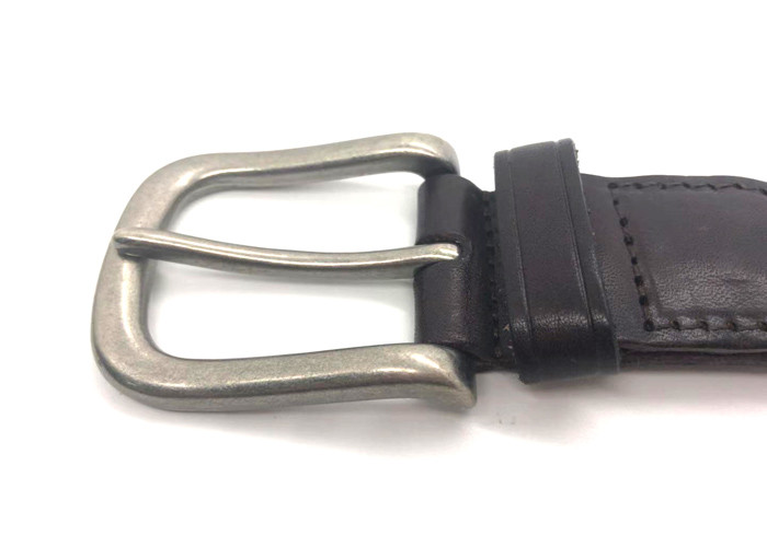 Mens Business Casual Cow Leather Bradied Belt Without Holes