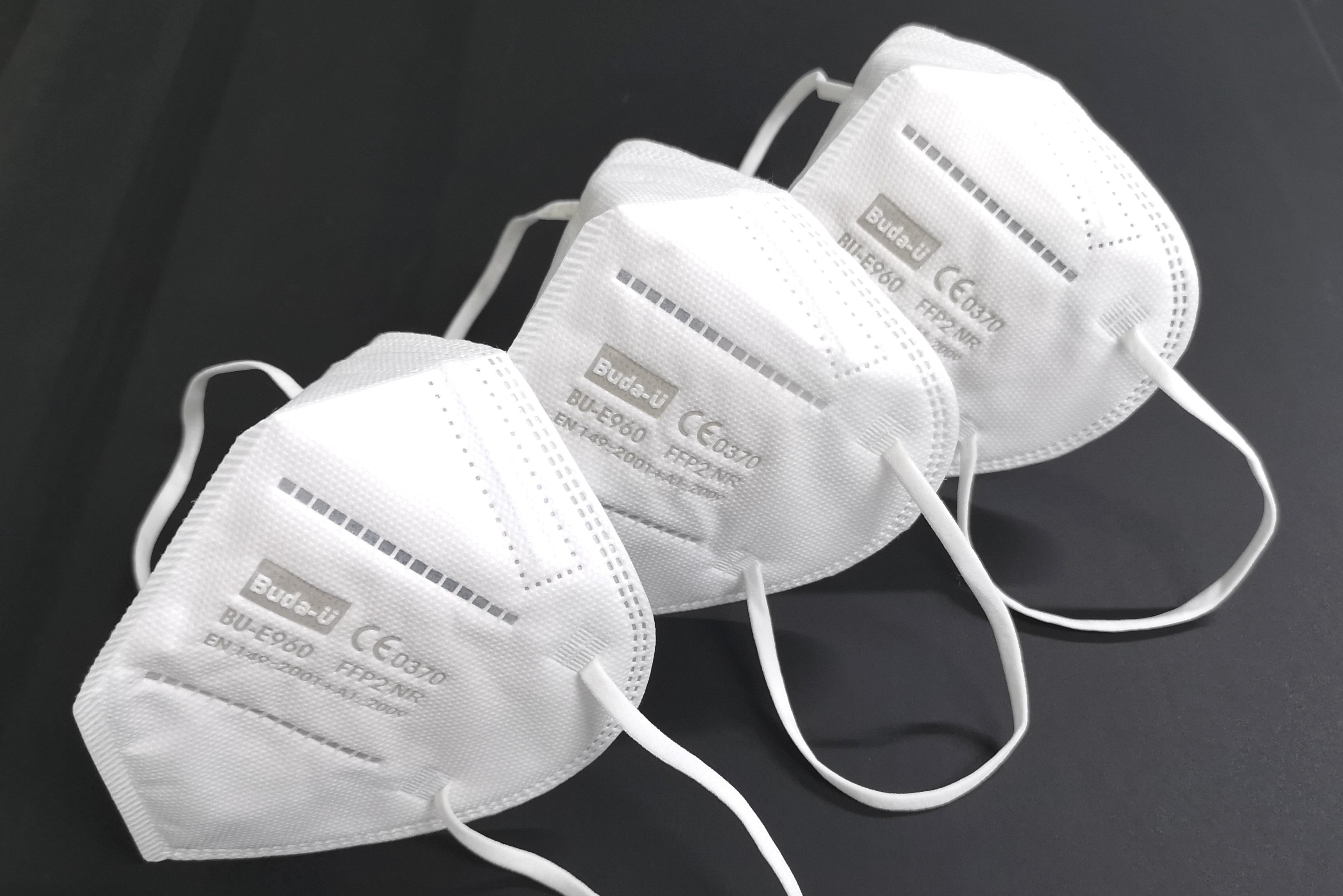 FFP2 Disposable Earloop Face Mask, FFP2 NR Particles Filtering Half Mask High Filtration Rate With Good Quality Print
