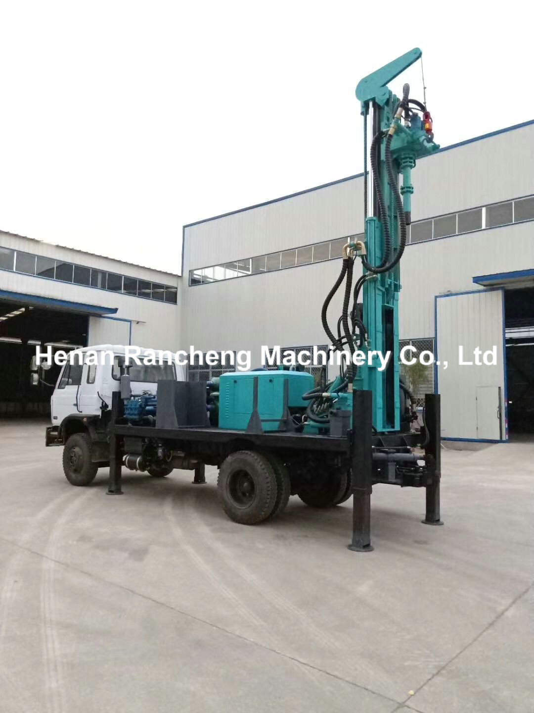 280m Depth Truck Mounted Water Well Drilling Machine 210HP Load Vehicle Engine