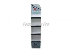 Buy cheap 4 Shelf Cardboard Pop Point Of Purchase Displays 10 Hooks Simple Structure product