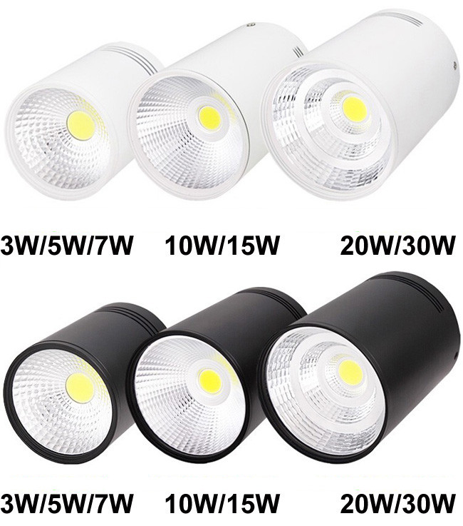 Ceiling Surface Mounted Dimmable Down Lights 120 Degree Beam Angle 100 - 240VAC