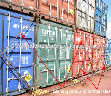 Customized Length Galvanized DNV GL Certified Container Lashing Equipment Lashing Bar Lashing Rod for Hot Dip Galvanization