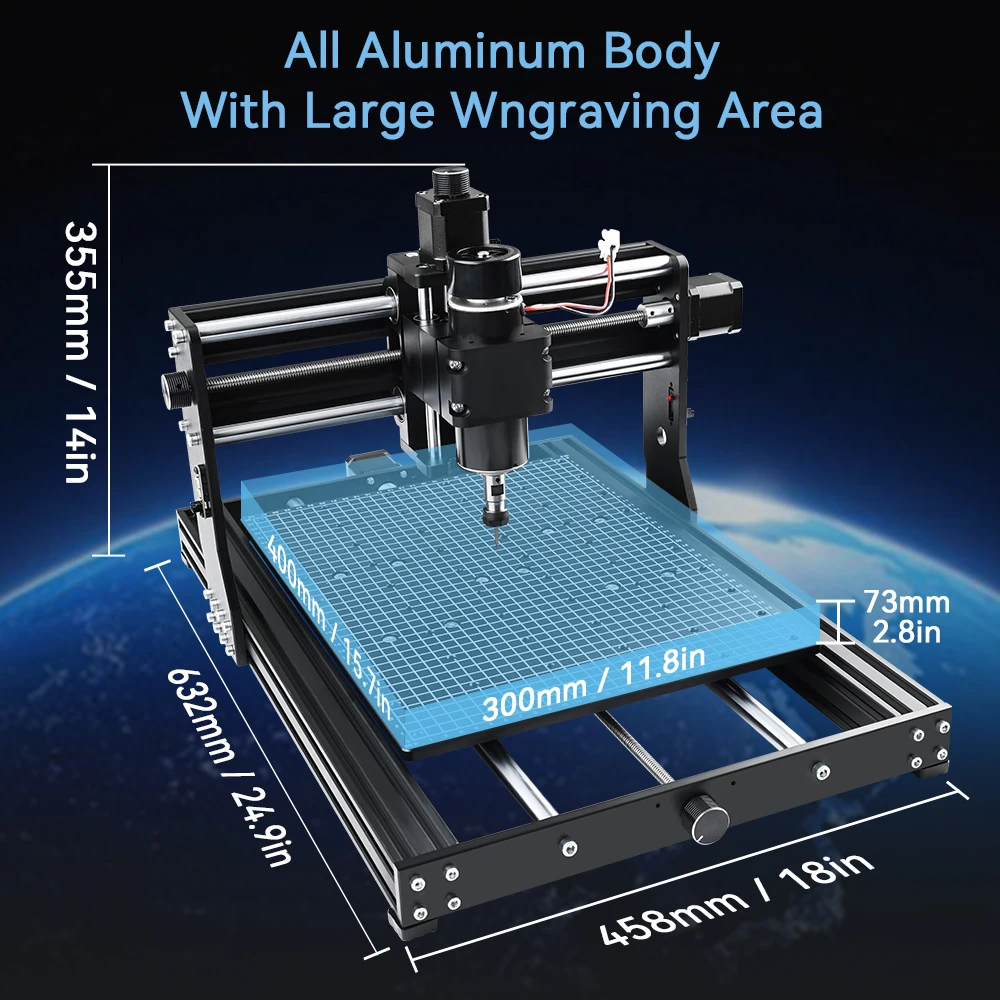 4030 Pro CNC Engraving Machine DIY 2 In 1 3 Axis GRBL Wood Metal Laser Milling