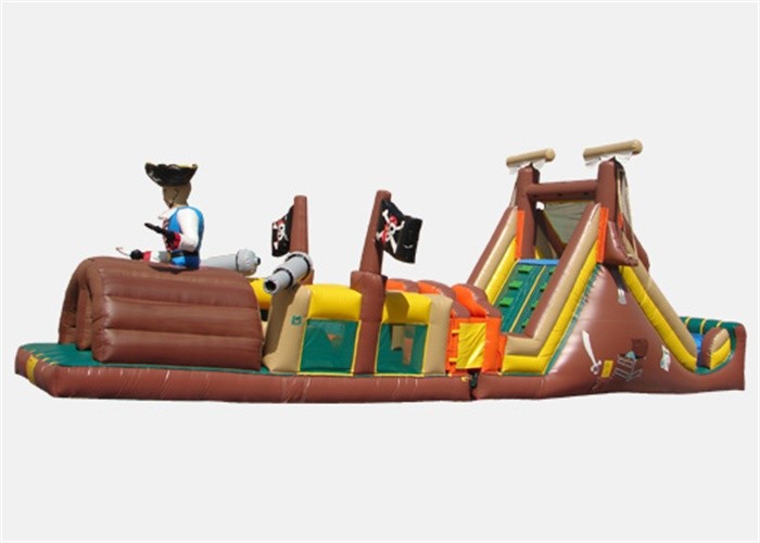 Pop Commercial Inflatable Obstacle Course , Commercial Indoor Obstacle Course For Playing