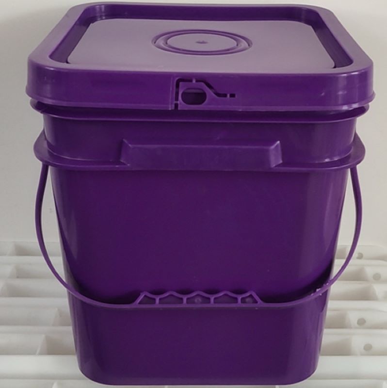 Tool 20L 25L Food Grade 5 Gallon 7 Gallon Plastic Bucket with Lid Compost Square Bucket