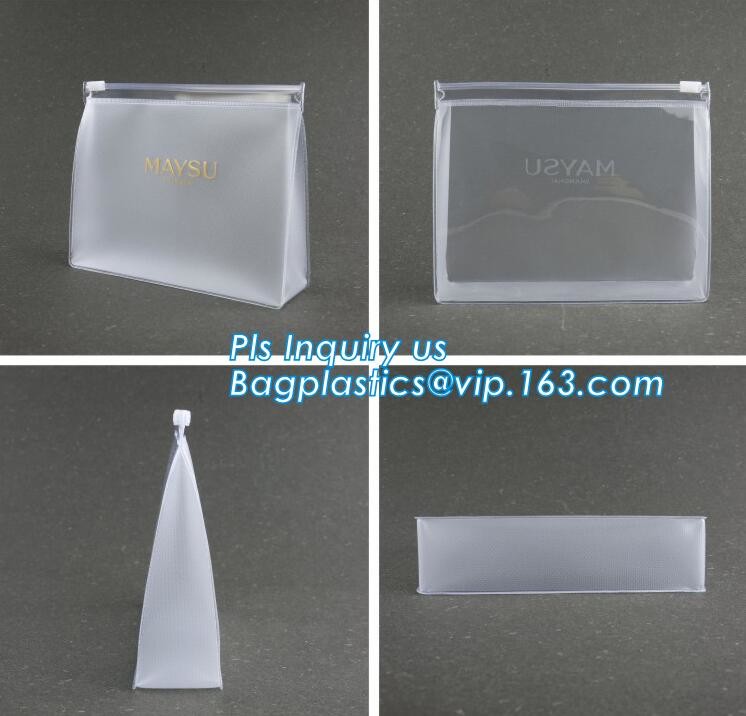 zipper slider bag cosmetic packaging slider bag, make up bag promotional cosmetic bag slider bag, toiletry pouch eva cos