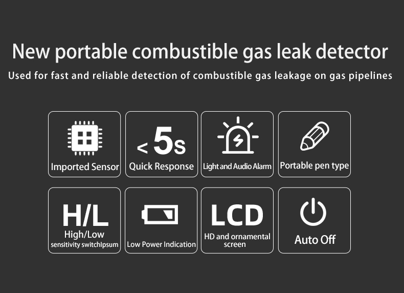 Pen Type 1000ppm Habotest Handheld Gas Leak Detector