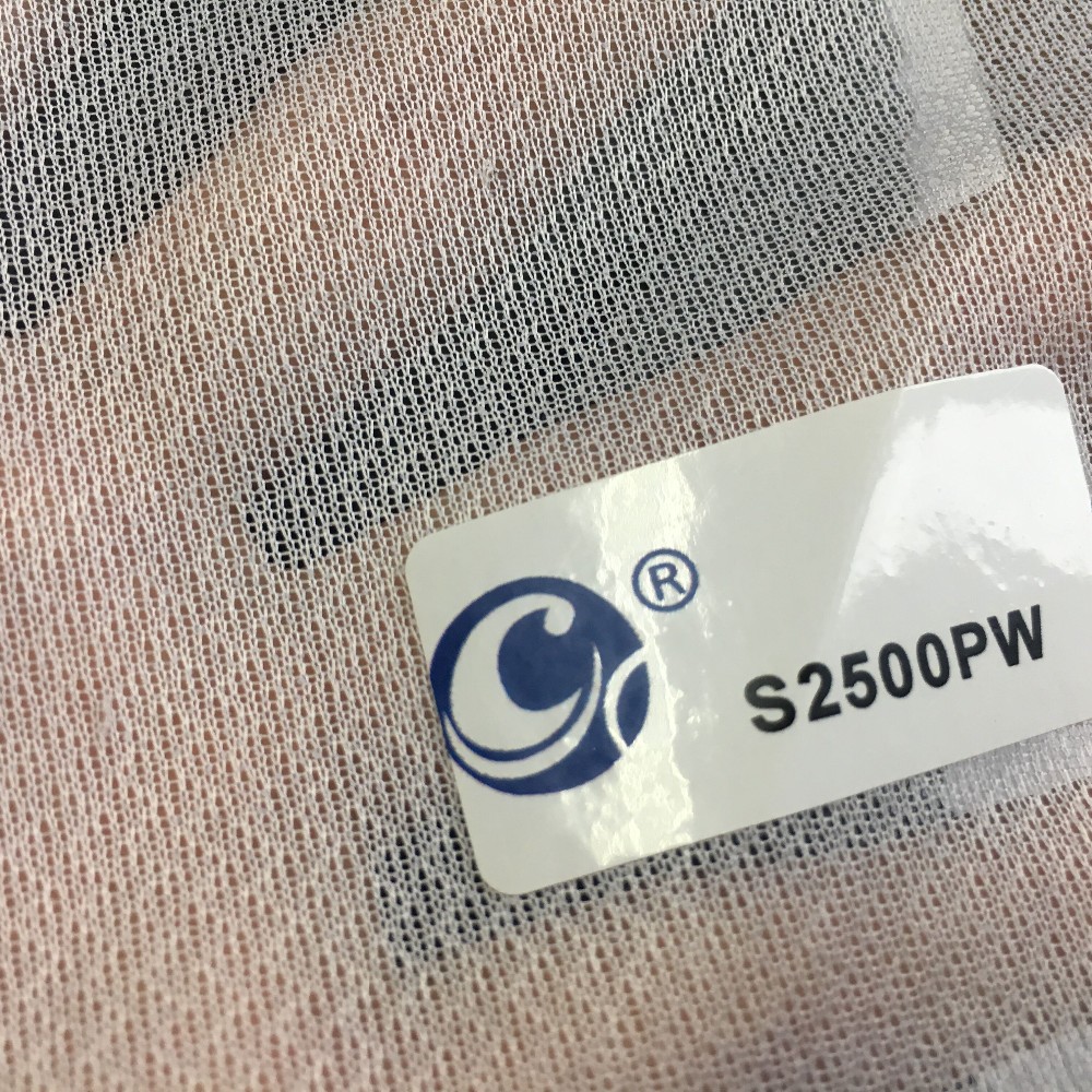 150cm Width Circular Tricot Woven Fusible Interlining for GAOXIN SA2500 in Pure White