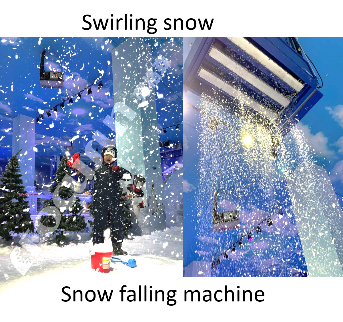 Ice Storage Capacity 30 Tons Outdoor Snow Making Machine for Ski Resorts Parties and More
