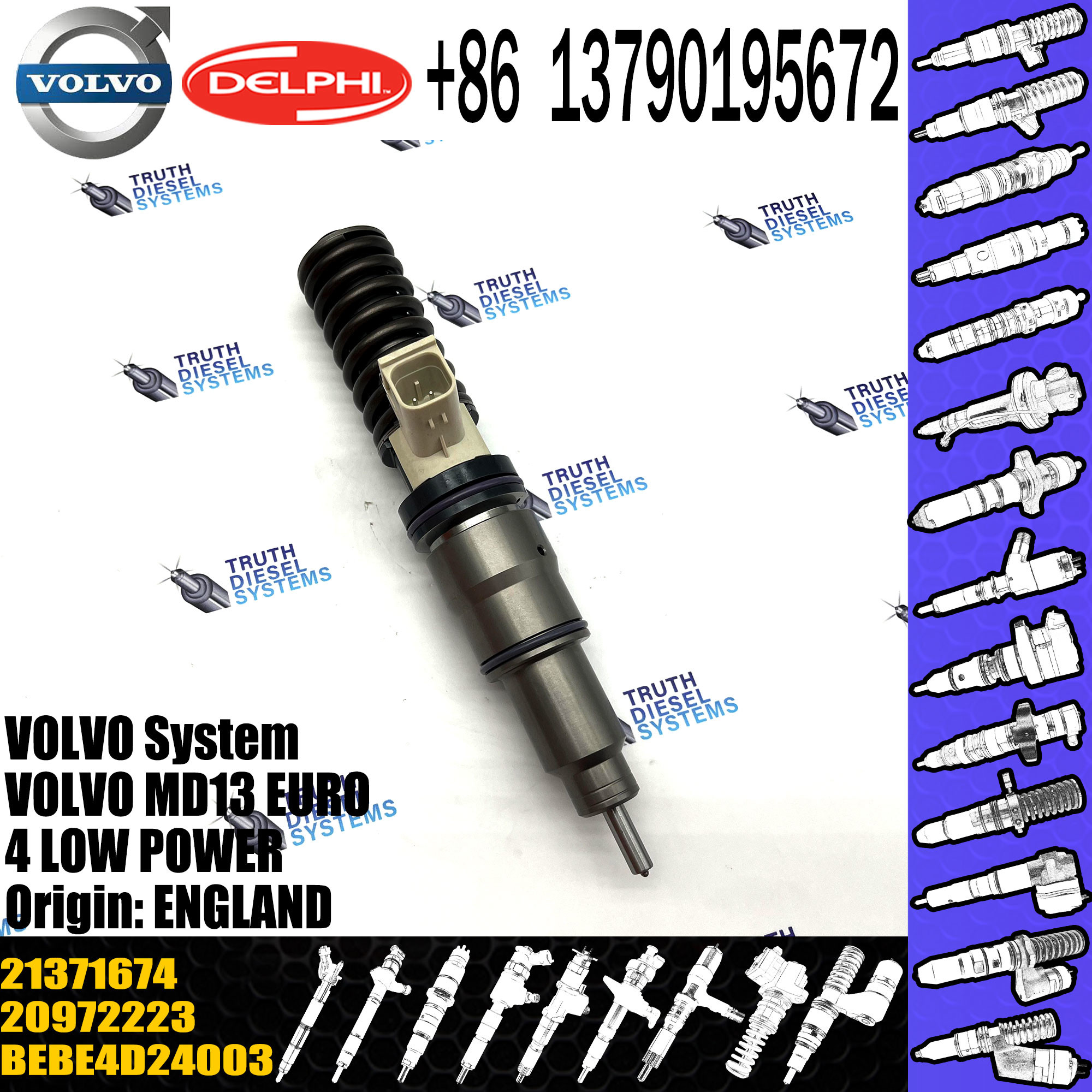 Diesel common rail Fuel Injector 21371674 BEBE4D24003 21371674 for VOL 21340613 85003265 E3 EUI MD13