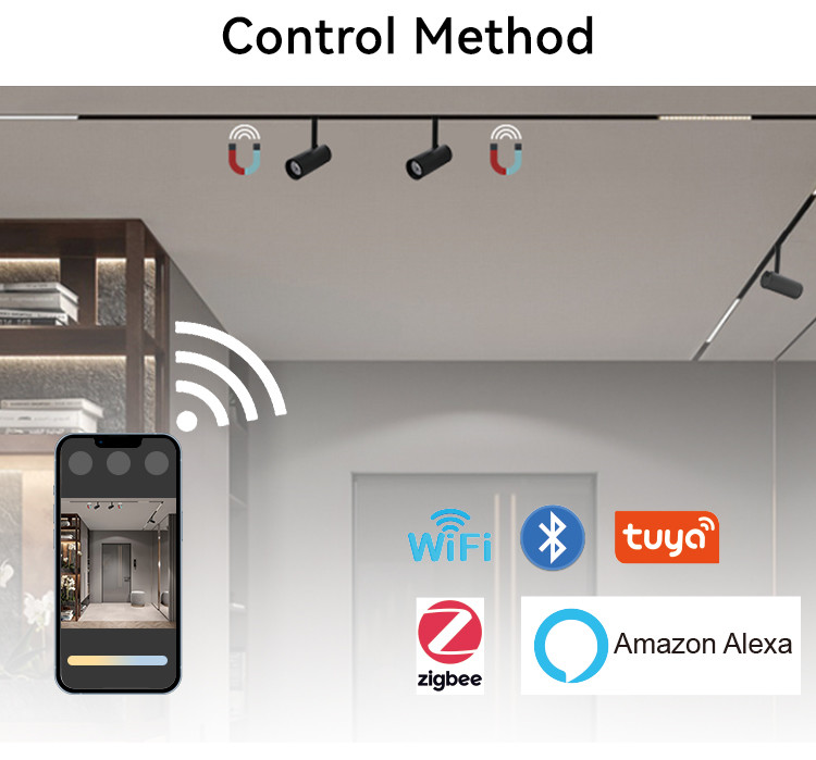 Centralized Control 24W Magnetic Led Track Lighting Foldable Magnetic Linear Track Light