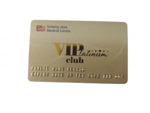Buy cheap Customize Printing Pvc Card Name Embossed Number Gold Credit Card product