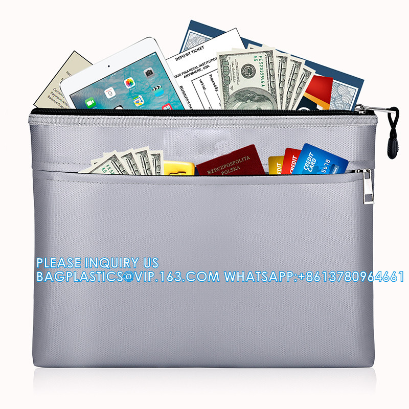 Fireproof Bag Document Waterproof File Bag Storage Bag 2100 Fahrenheit Fire Resistant Envelope Pouch For Money