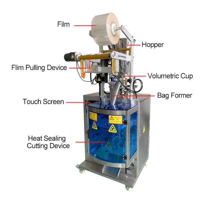 CE Granule Packing Machines 50g Cooked Rice Packing Machine
