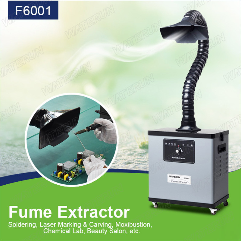 80W Portable Solder Fume Extractor 235m3/h System Flow With Removable Wheels