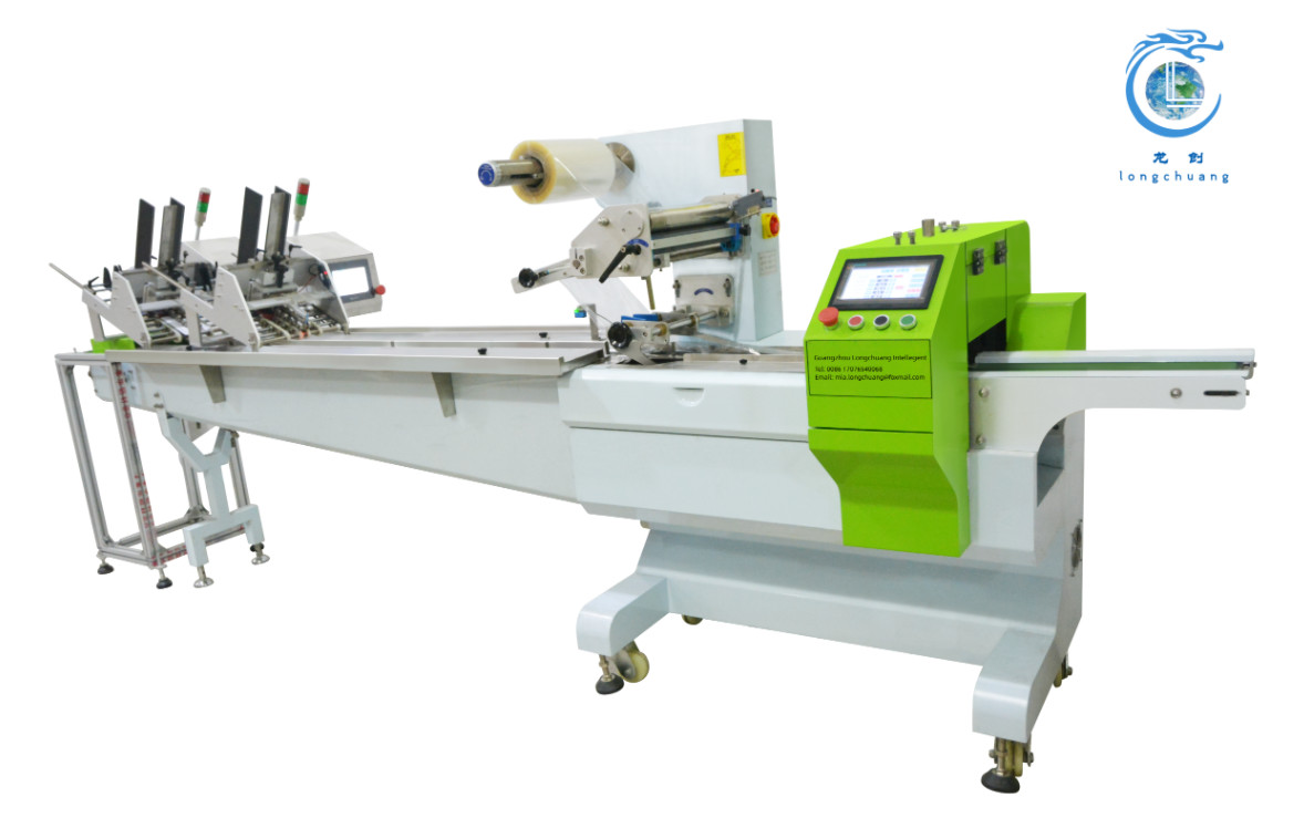 Food Grade Noodles Horizontal Flow Pack Machine Bread Packaging Machine 100 Bags/Min