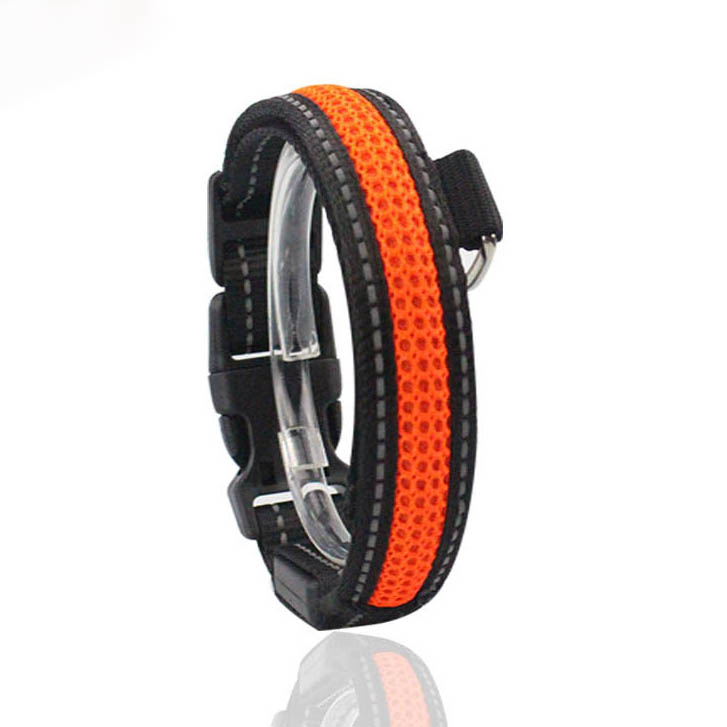 C914 Nylon LED Pet Necklace Rechargeable Flashing Dog Collar Led Usb