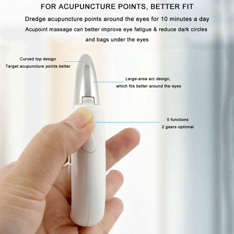 Stress Relief Automatic Radio Frequency Skin Device Eye Massager Tool 600mAh