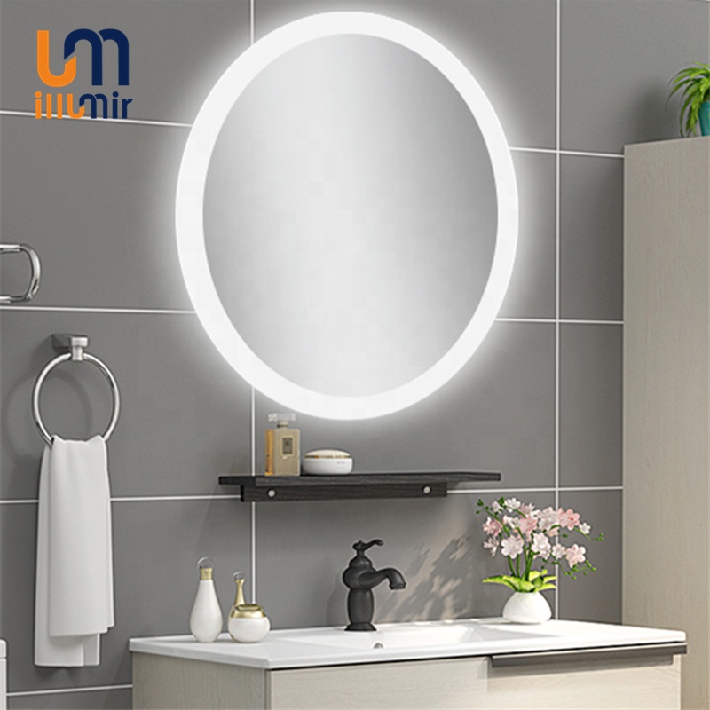 Clear Smart Adjusting Dimming and Color Temperature Round Decorative Wall Mounted Bathroom LED Mirror