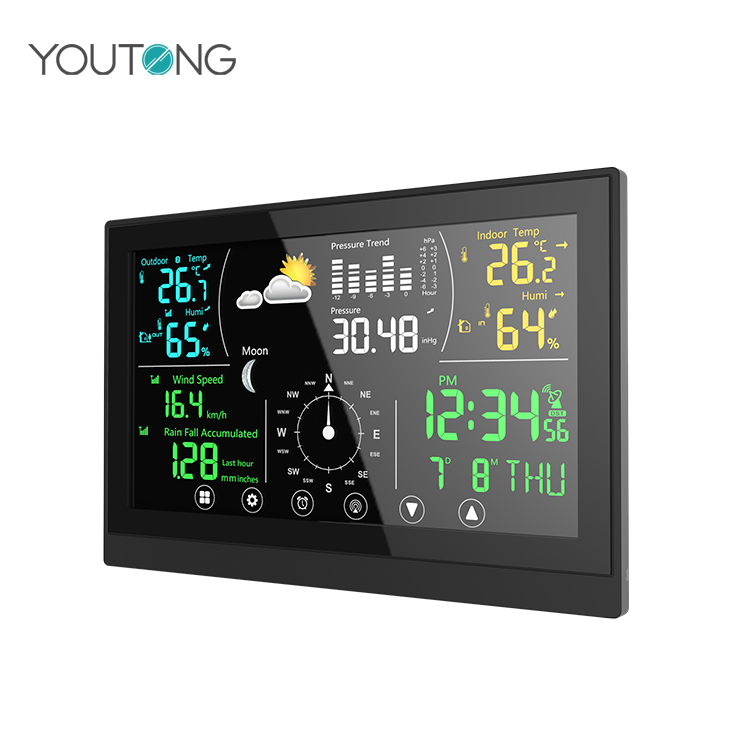 ABS Wireless Indoor And Outdoor Thermometer Digital Anemometer Weather Station