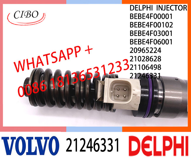 Fuel engine Diesel Injector 21246331 BEBE4F00001 BEBE4F00102 BEBE4F03001 BEBE4F06001 20965224 E3.3 for VOL MD11 US07