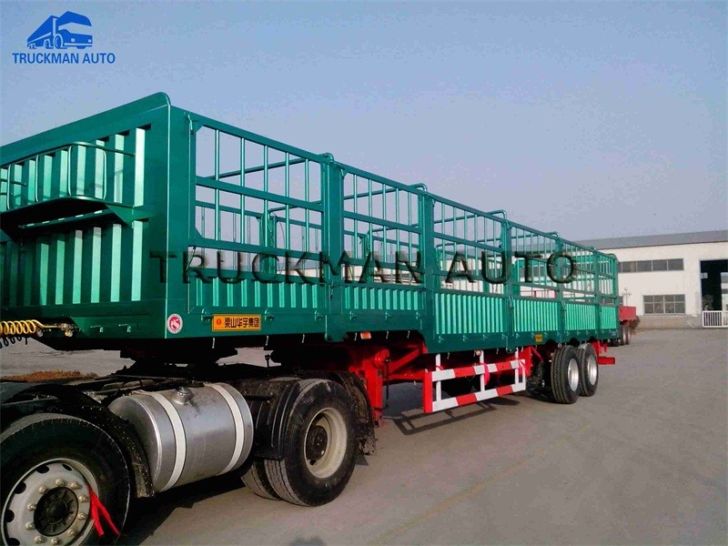 High Loading Fence Semi Trailer 40 Ton~60 Ton With Wabco And Abs Support