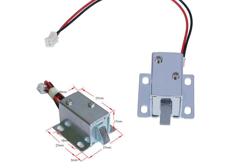 10mm Smart Electromagnetic Solenoid Lock DC 12V Round Head