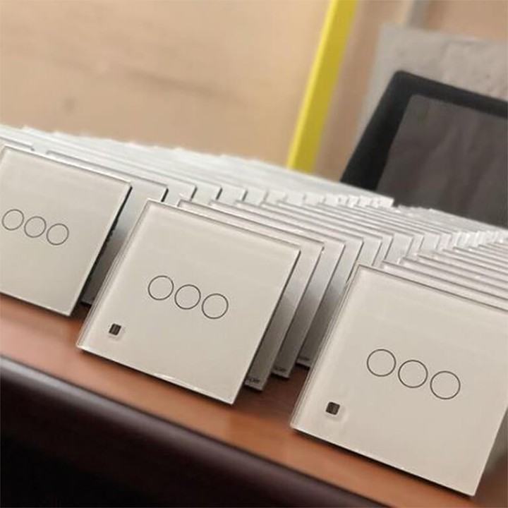 Printing Tempered Silk Screen Glass Custom Cover Glass For Touch Screen