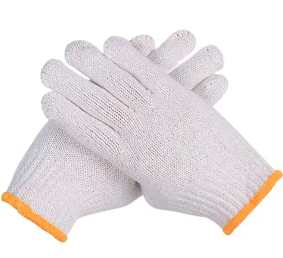 Construction Must-Have White Cotton Knitted Gloves for Mechanics Durable and Comfortable
