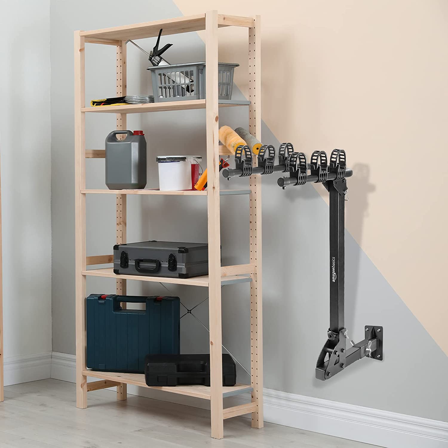 No. of Tiers Carbon Steel Bicycle Hitch Wall Mount Cargo Rack Hanging Garage Organizer 2 inch