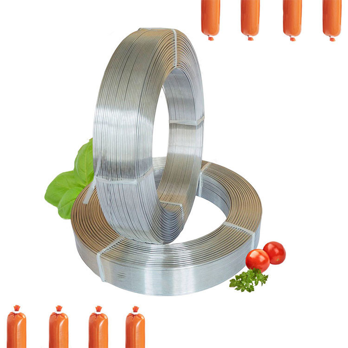 Silver Sausages Casing Sealed Packing Sausage Clips Wire Roll