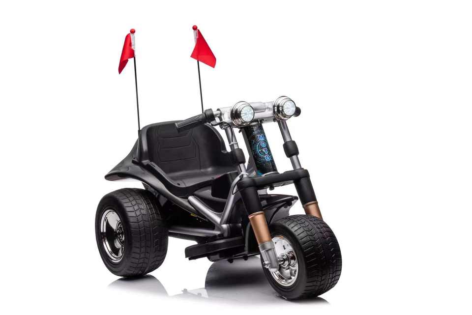 Dual-Drive 540 Motor 12V Electric 3 Wheels Off-Road Ride On Motorcycle Toy Car for Kids