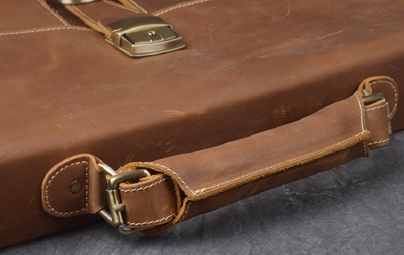 Laptop Leather Briefcase For 17 Inch Laptop