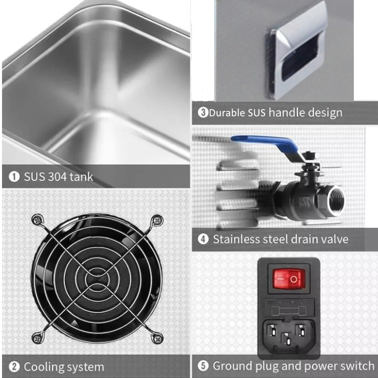 Industrial Ultrasonic Digital Cleaner For Hardware Tools 4.5 Liters
