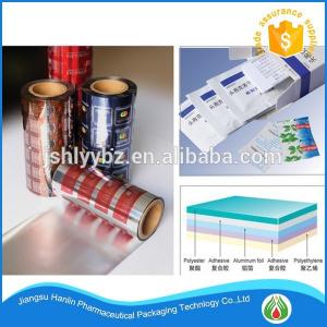 pharmaceutical use and laminated plastic roll film for flexible packaging