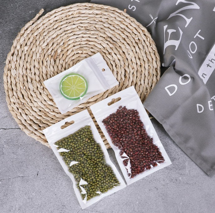 Custom Design Pearl Film Bag Different Size Zipper Plastic Sachet With Own Logo for electronic product packaging