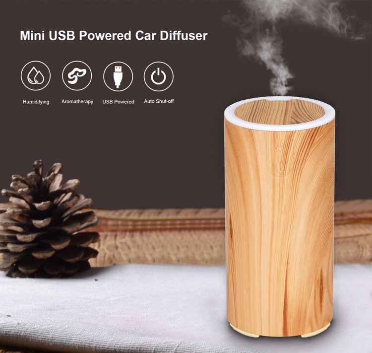 50ml Ultrasonic Wood Grain Aromatherapy Diffuser