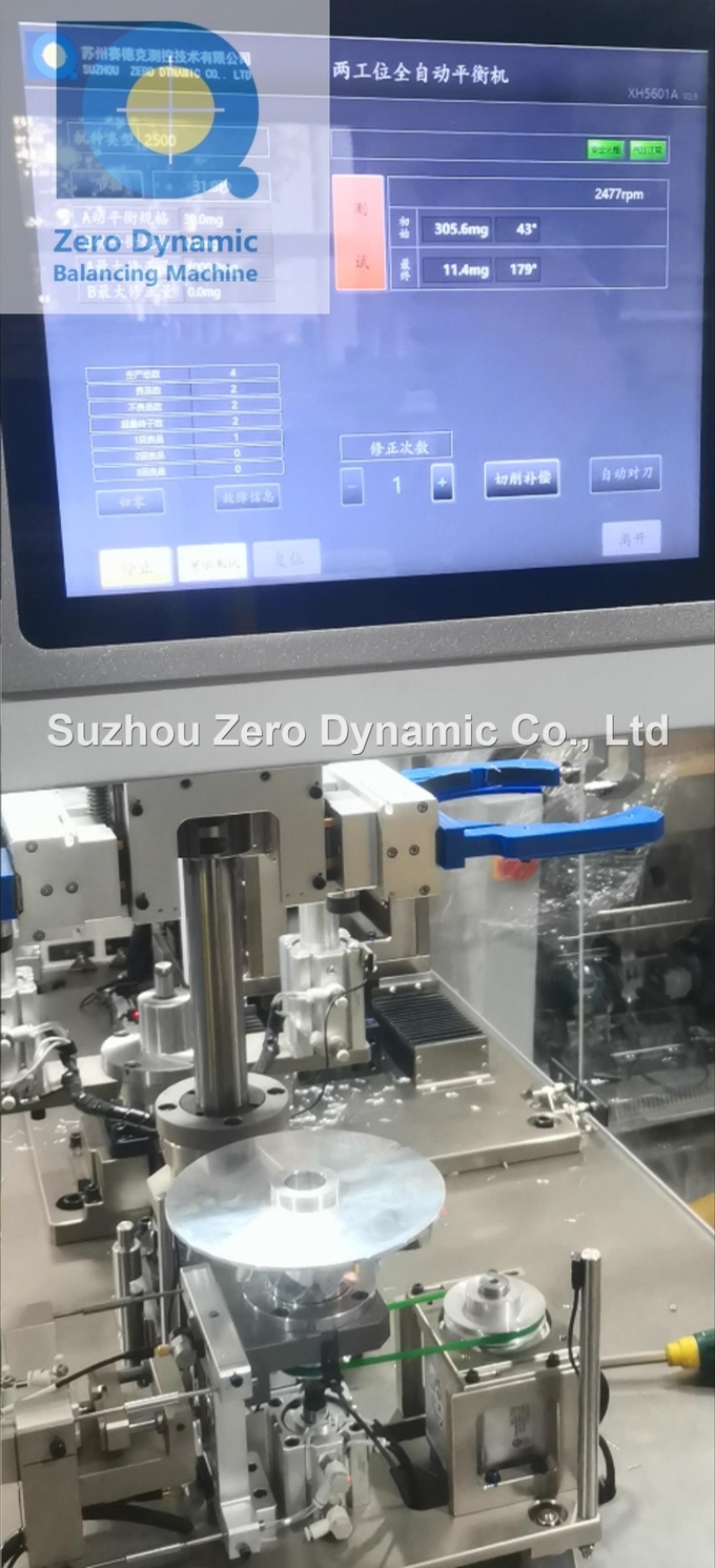 High Speed Compressor Impeller Automatic Balancing Machine Two Station Turbocharger Impeller Milling Correction Balancer