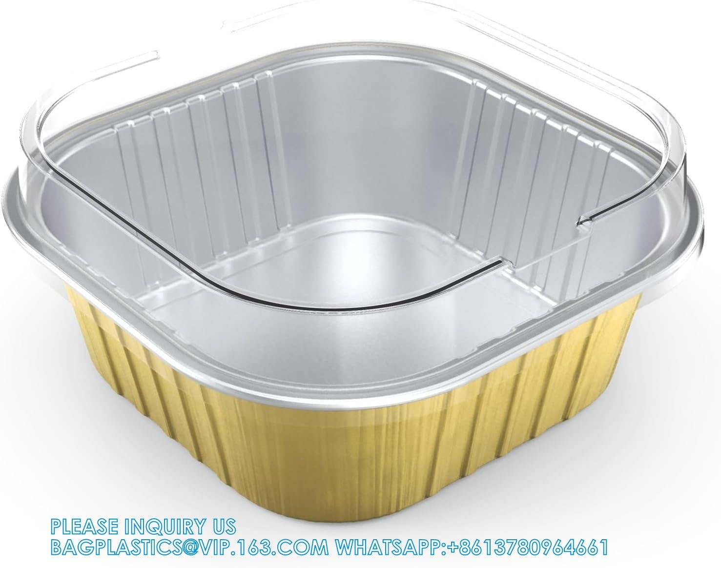 10 Oz Baking Cups Aluminum Foil Cupcake Cups With Lids Square 300ml Cake Pan For Desserts Flans, Creme Crisp Cups