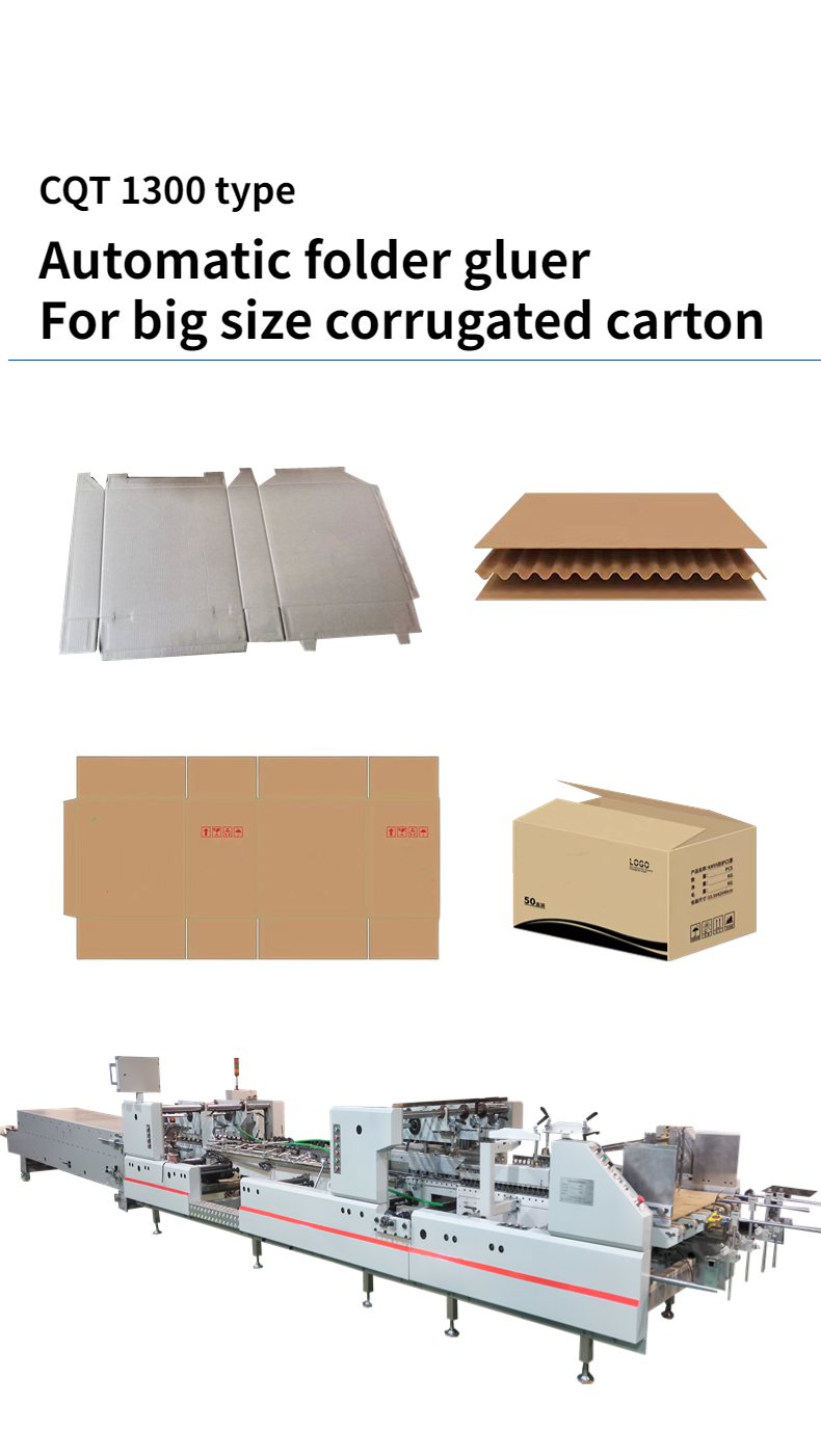 Professional Pneumatic Folder Gluing Machine for 4/6 Corner Box Driven Type Pneumatic