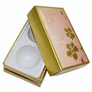 Buy cheap custom gold paper  facial mask rigid gift box cosmetics packaging gift box perfume pack gift box product
